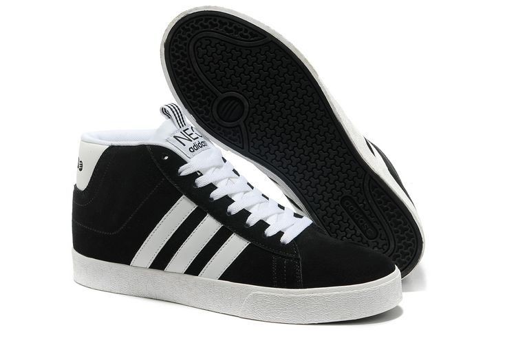 Mens Adidas 2013 Style NEO High top sneakers Q38622 Black/White
